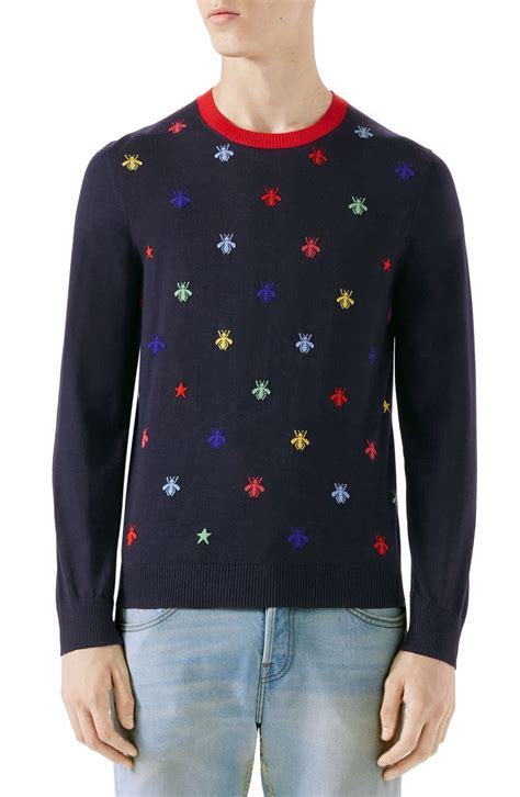 gucci sweater cheap womens|gucci bee embroidered sweater.